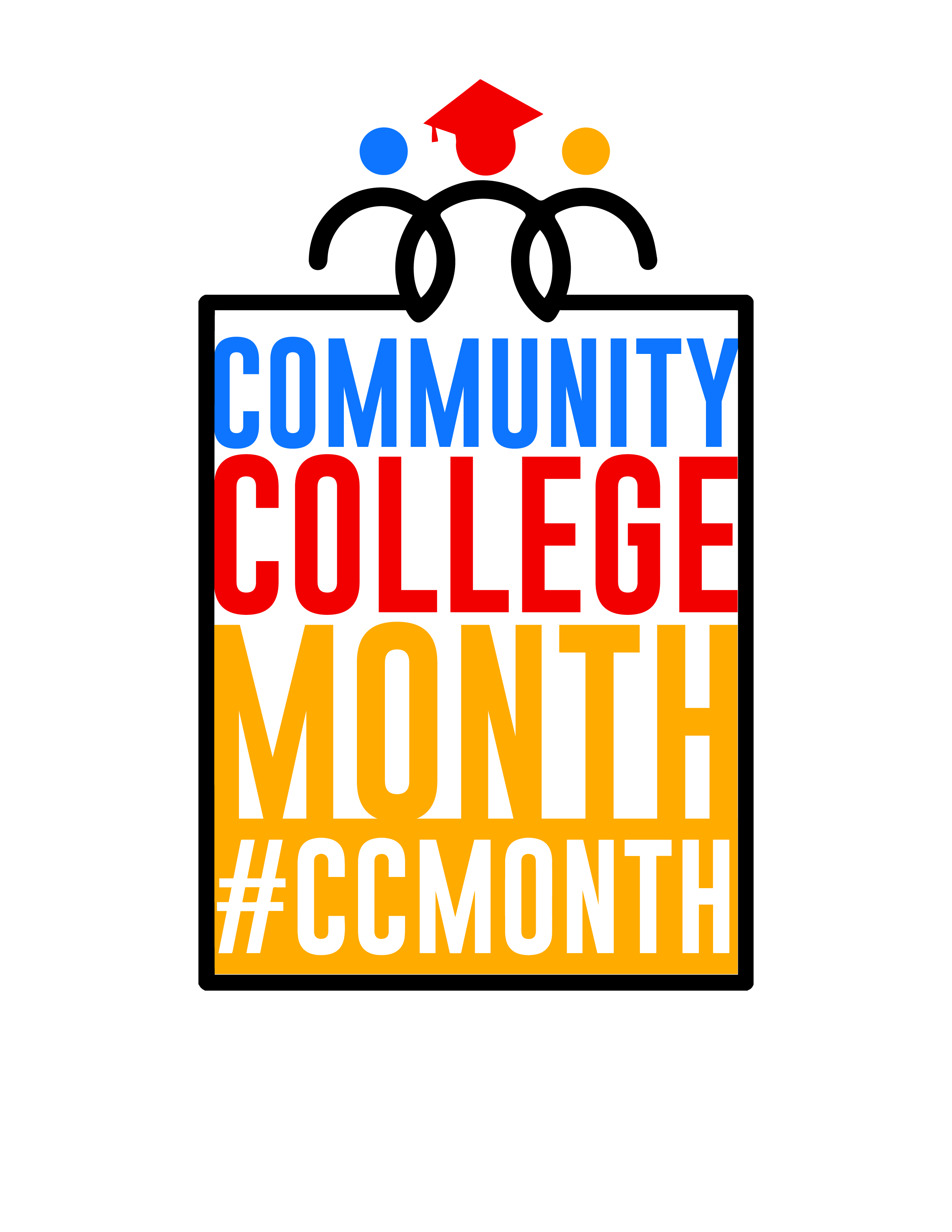 Community College Month Logo designed by Quantanik Norton