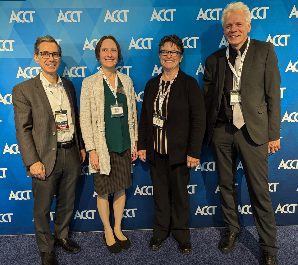 From left: Eric Friedman, Robin Matross Helms, Lisa Avery, and Julian Gravatt at the  ﻿2024 ACCT Leadership Congress in Seattle, Washington